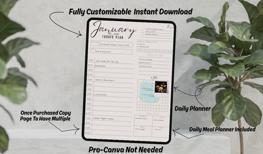 Digital Daily Planner Template